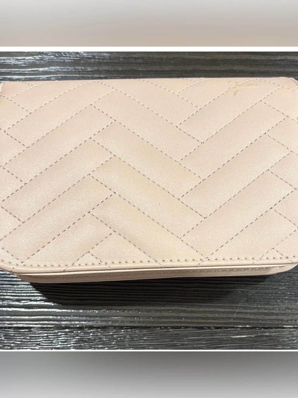 Bebe Sophia Small Crossbody Bag in the color beige/blush.